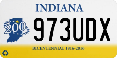 IN license plate 973UDX
