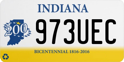 IN license plate 973UEC