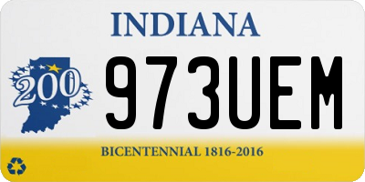 IN license plate 973UEM