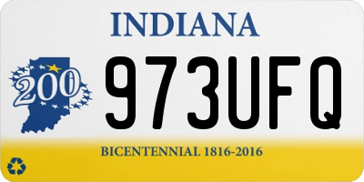 IN license plate 973UFQ