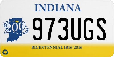 IN license plate 973UGS