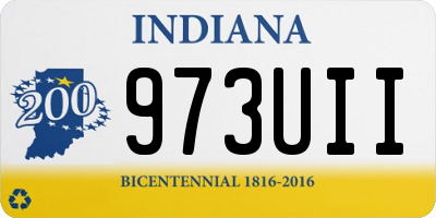 IN license plate 973UII