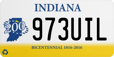 IN license plate 973UIL
