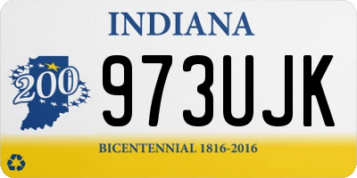 IN license plate 973UJK