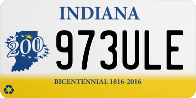IN license plate 973ULE