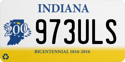 IN license plate 973ULS