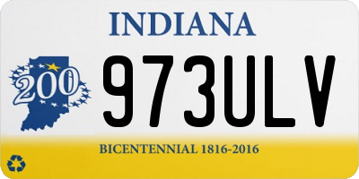 IN license plate 973ULV