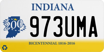 IN license plate 973UMA