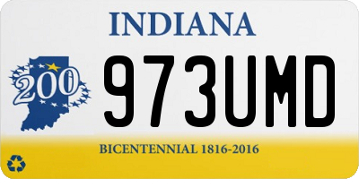 IN license plate 973UMD