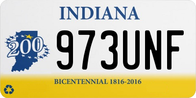 IN license plate 973UNF