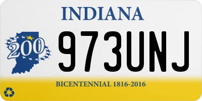 IN license plate 973UNJ