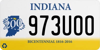 IN license plate 973UOO