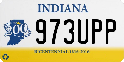 IN license plate 973UPP