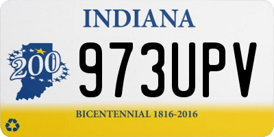 IN license plate 973UPV