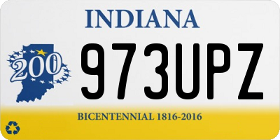 IN license plate 973UPZ