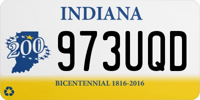 IN license plate 973UQD