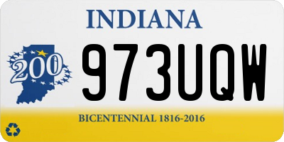 IN license plate 973UQW