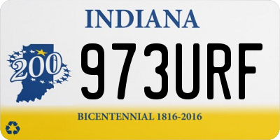 IN license plate 973URF