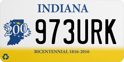 IN license plate 973URK