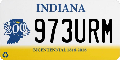 IN license plate 973URM