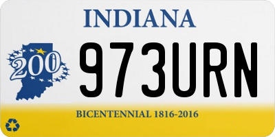 IN license plate 973URN