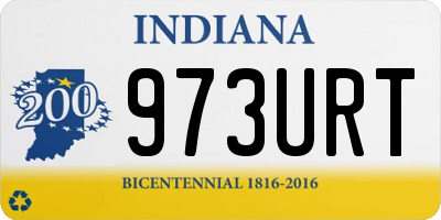 IN license plate 973URT