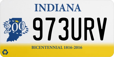 IN license plate 973URV