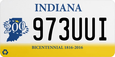 IN license plate 973UUI