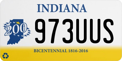 IN license plate 973UUS