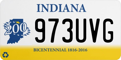 IN license plate 973UVG