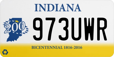 IN license plate 973UWR