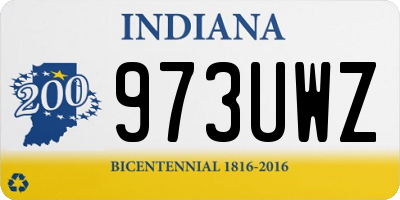 IN license plate 973UWZ