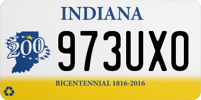 IN license plate 973UXO