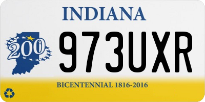 IN license plate 973UXR