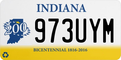 IN license plate 973UYM
