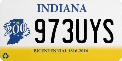 IN license plate 973UYS