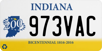 IN license plate 973VAC