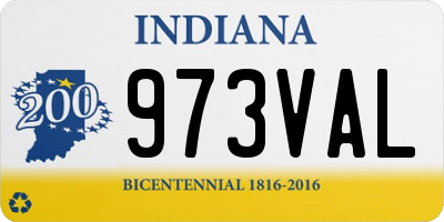 IN license plate 973VAL