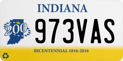 IN license plate 973VAS
