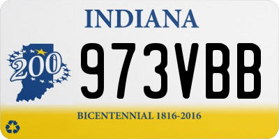 IN license plate 973VBB