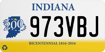 IN license plate 973VBJ