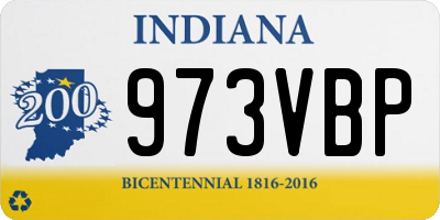 IN license plate 973VBP