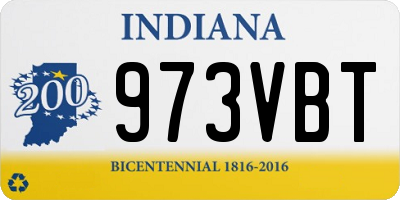 IN license plate 973VBT