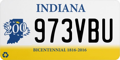 IN license plate 973VBU