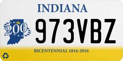 IN license plate 973VBZ