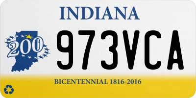 IN license plate 973VCA