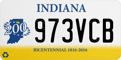 IN license plate 973VCB