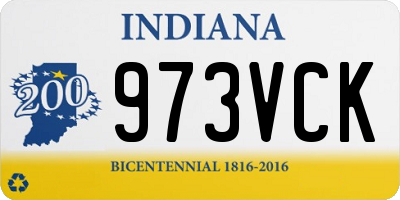 IN license plate 973VCK