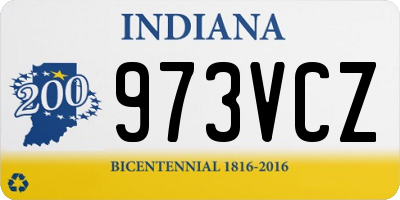 IN license plate 973VCZ
