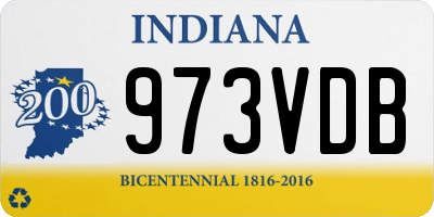 IN license plate 973VDB